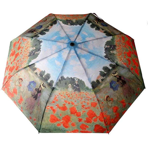 Claude Monet Regenschirm mit auf und zu Automatik