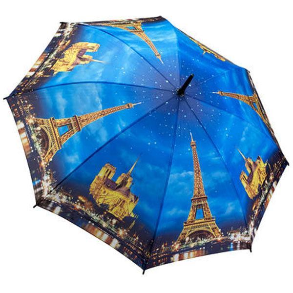 Regenschirm Motiv Paris bei Nacht
