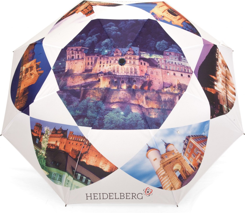 Taschenschirm mit Heidelberger Schloss Motiven